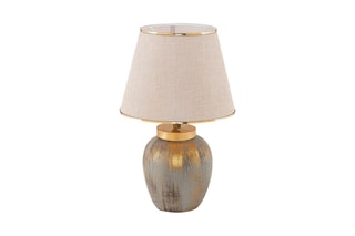 Lampe à poser -  Crème et doré