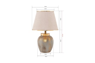 Lampe à poser -  Crème et doré