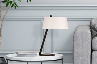 Lampe à poser Salihini - Noir et blanc - 40 W