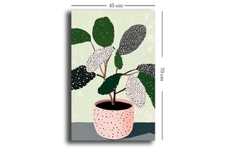 Tableau en pin - Vert - 45 x 70 cm
