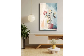 Tableau en pin - Bleu - 45 x 70 cm