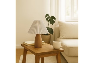 Lampe à poser en bois - Naturel - 40 W