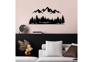 Décoration murale - Noir - 54 x 14 et 70 x 33 cm