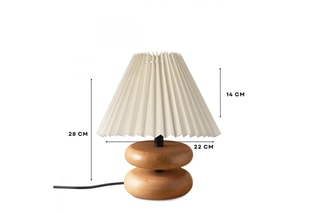 Lampe à poser en bois - Crème - 40 W