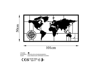 Plaque murale - Noir - 50 x 101 cm