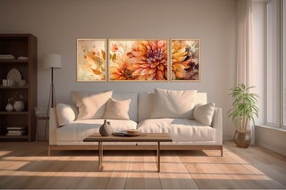 Triptyque en bois massif