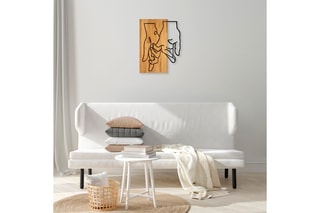 Décoration murale en bois - 45 x 58 cm - Modèle aléatoire
