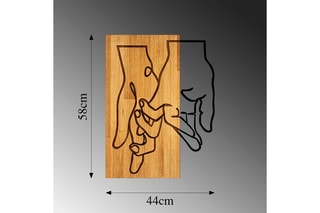 Décoration murale en bois - 45 x 58 cm - Modèle aléatoire