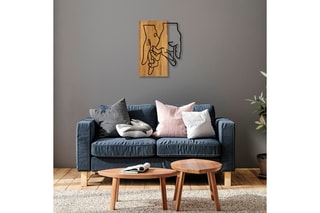 Décoration murale en bois - 45 x 58 cm - Modèle aléatoire