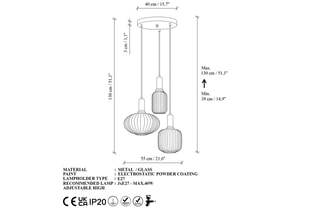 Suspensions - Blanc - 40 W