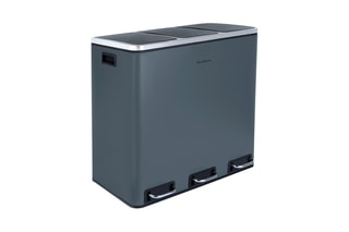 Caixote do lixo com pedal  3 x 18 l - Recondicionado - Aço inoxidável