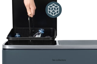Caixote do lixo 2 compartimentos com pedal  60 l - Recondicionado - Aço inoxidável