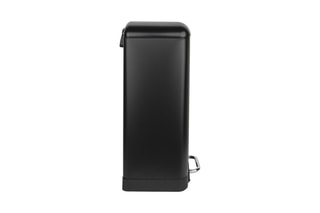 Caixote do lixo com pedal Preto - Recondicionado - Aço inoxidável