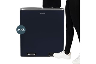 Caixote do lixo 2 compartimentos com pedal  60 l - Recondicionado - Aço inoxidável