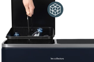 Caixote do lixo 2 compartimentos com pedal  60 l - Recondicionado - Aço inoxidável