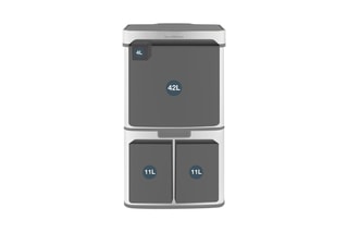 Caixote do lixo para triagem com sensor 42 l e 2 x 11 l - Recondicionado