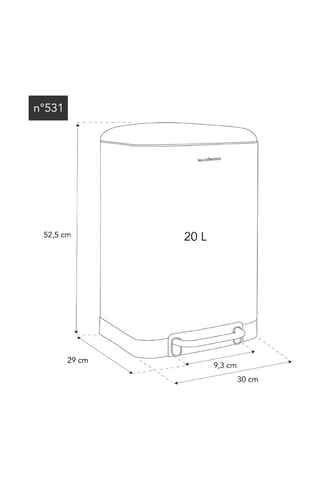 Caixote do lixo com pedal - 20 l