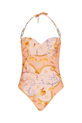 Maillot 1 pièce coques - Saumon