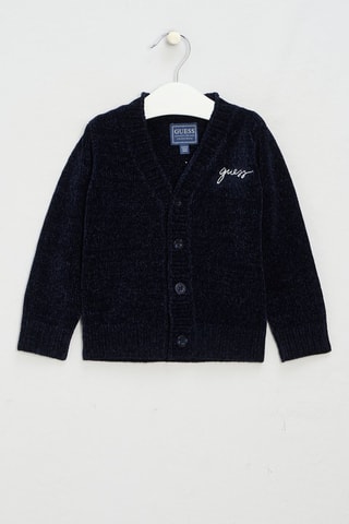 Gilet Chenille - Bleu nuit chiné