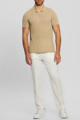 Pantalon regular en lin Clement Twill - Blanc