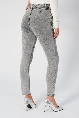Jean skinny taille haute - Gris