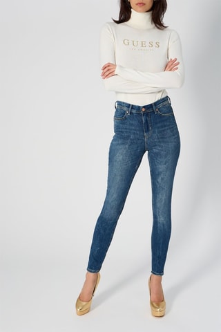 Jean skinny taille haute - Bleu marine