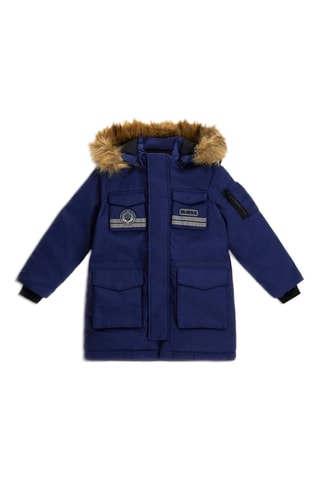 Parka à capuche - Bleu foncé