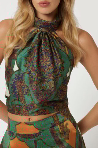 Top Treasure - Turquoise et vert olive