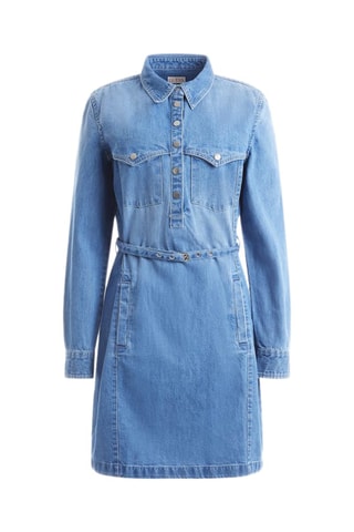 Robe droite en jean - Bleu