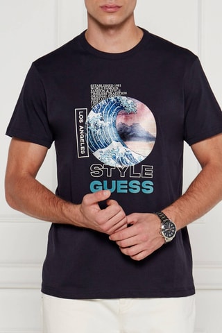 T-shirt Japanese Wave - Noir