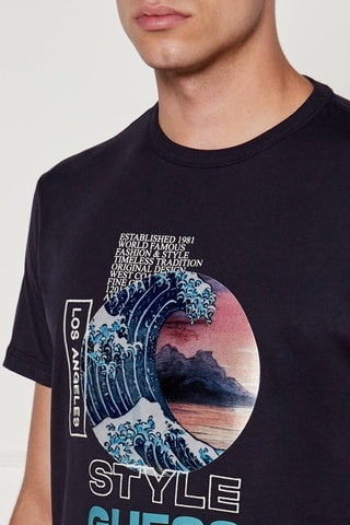 T-shirt Japanese Wave - Noir