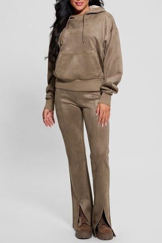 Sweat en velours - Marron