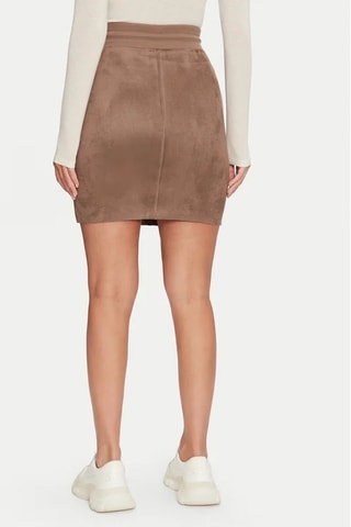 Jupe droite taille haute Tamara - Marron