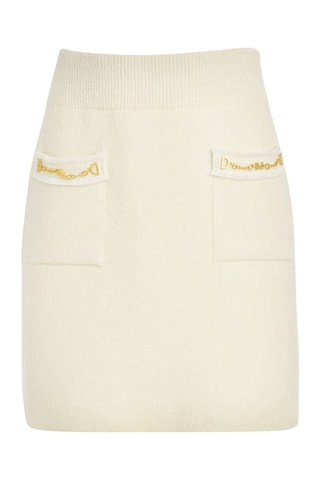 Jupe droite taille haute Martha - Ecru