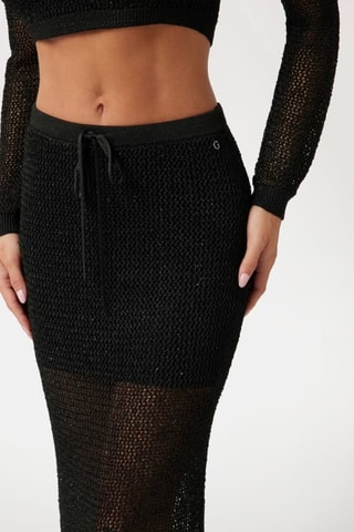 Jupe longue taille haute Morgen - Noir