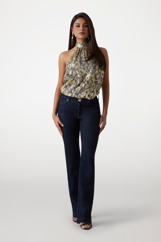 Top en soie - Beige 