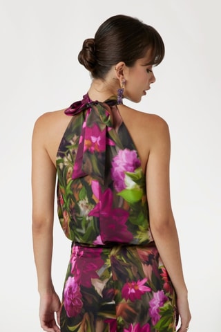 Top - Marron et fuchsia 