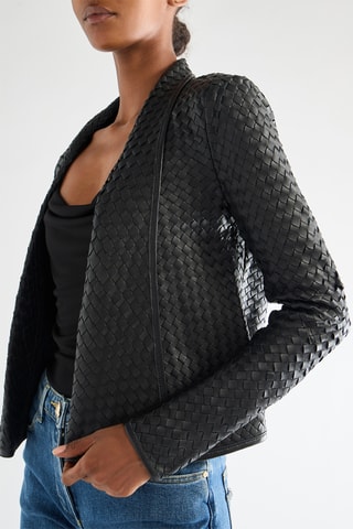 Veste en cuir - Noir