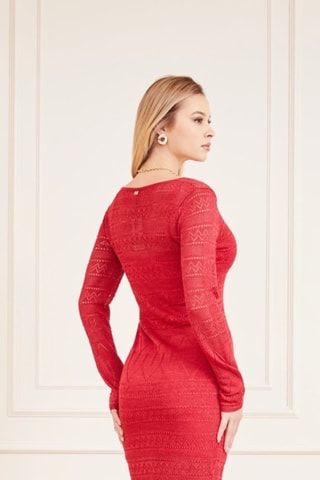 Robe fourreau - Rouge
