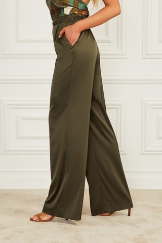Pantalon regular - Vert olive