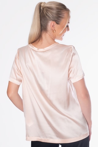 T-shirt en soie - Rose poudré