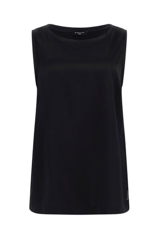 Top en soie - Noir