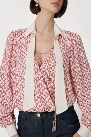 Blouse - Blanc et rose
