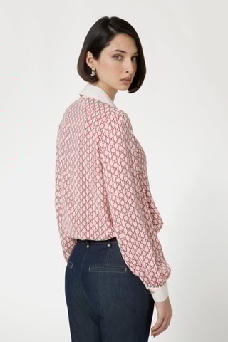 Blouse - Blanc et rose