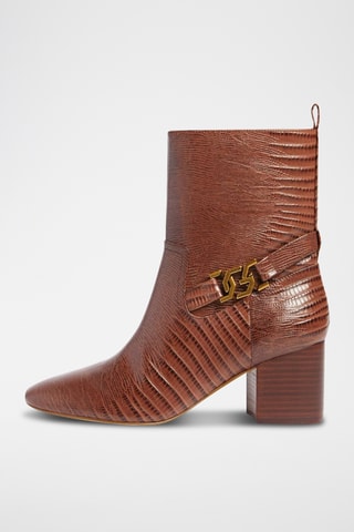 Bottines en cuir - Marron foncé