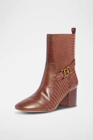 Bottines en cuir - Marron foncé