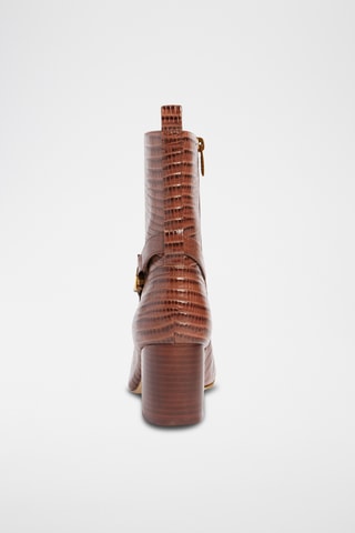 Bottines en cuir - Marron foncé