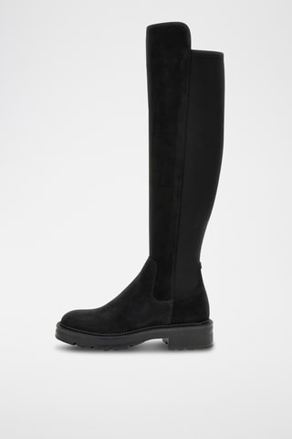 Bottes en cuir de veau nubuck - Noir