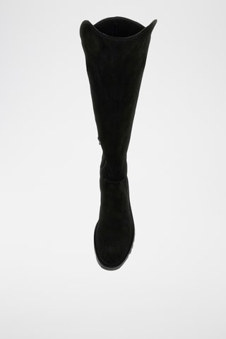 Bottes en cuir de veau nubuck - Noir