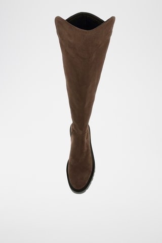 Bottes en cuir de veau nubuck - Taupe
